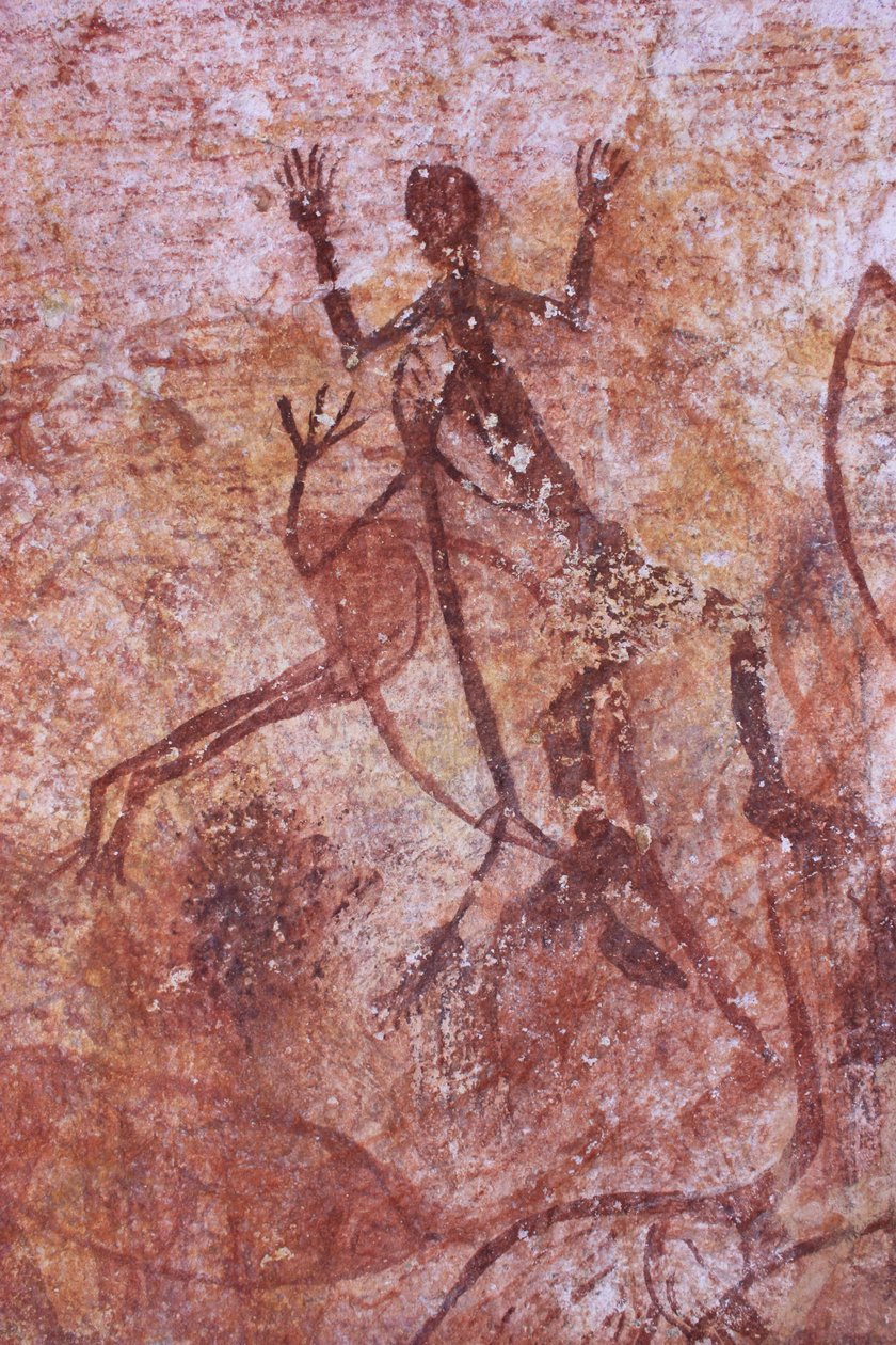 Pássaro de Raio X cedo e figura humana de Unbekannt Unbekannt