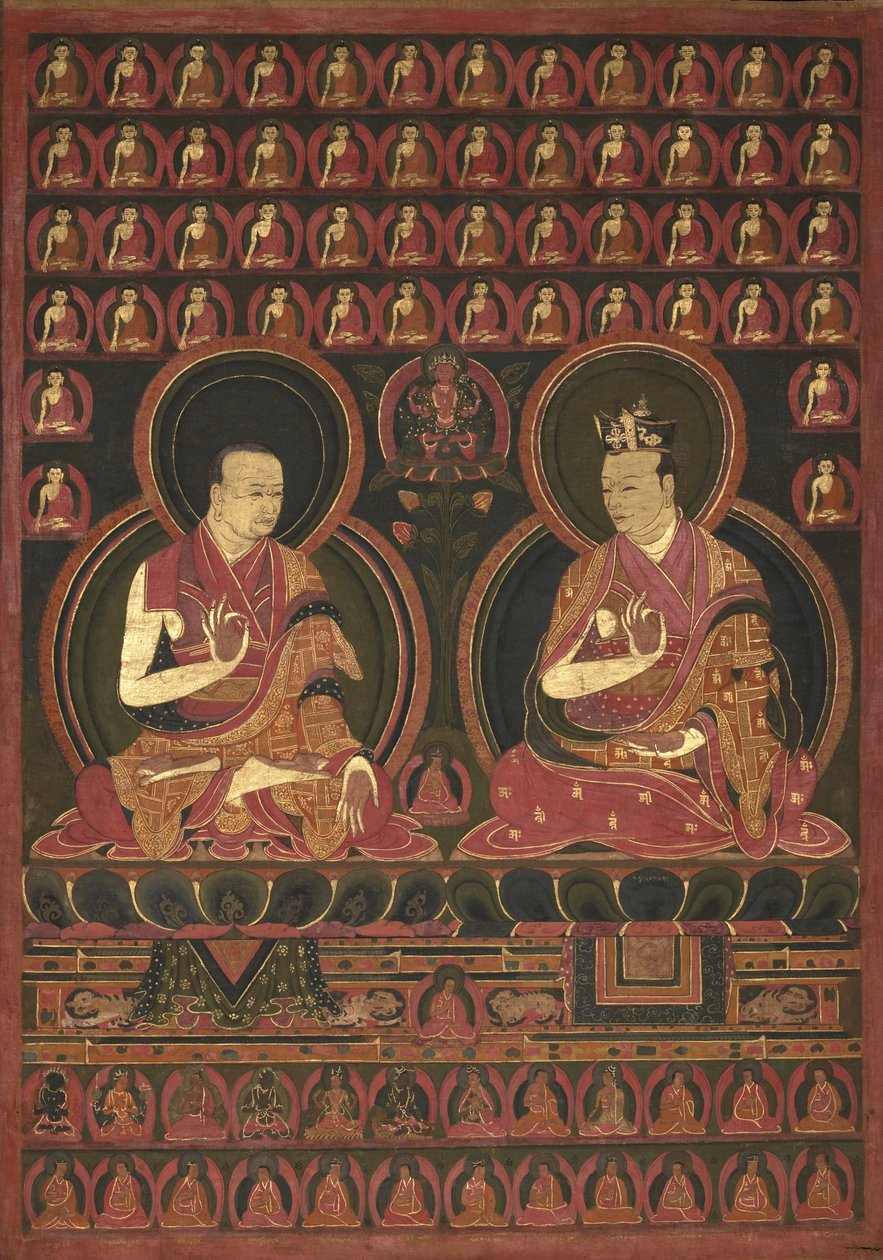 Oitavo Karmapa, Mikyo Dorje (1507-1554) e seu professor o primeiro Sangye Nyenpa de Unbekannt Unbekannt
