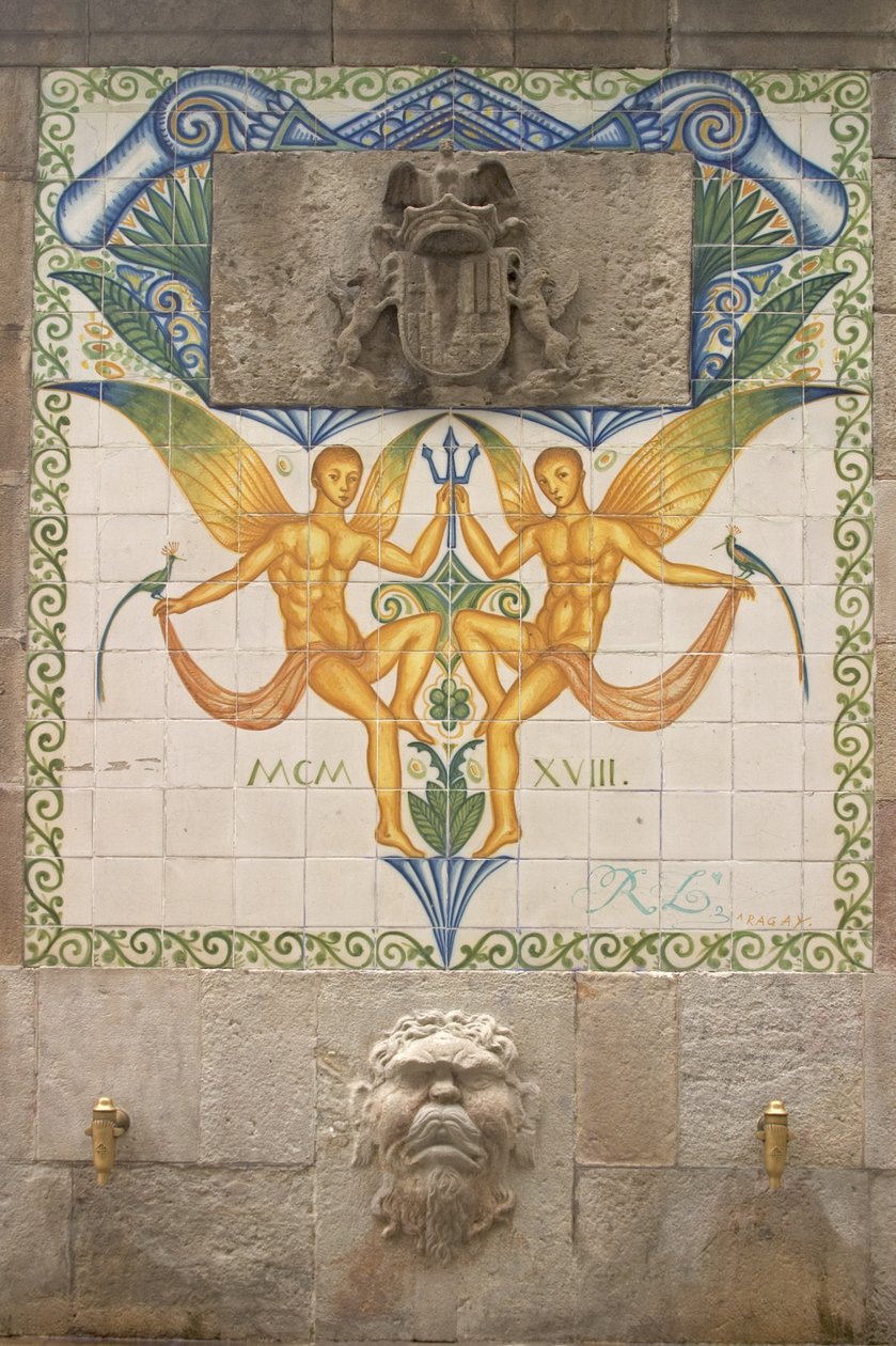 Decoração de fonte (cerâmica) de Unbekannt Unbekannt