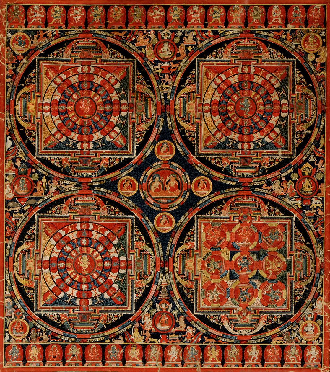 Quatro Mandala Vajravali Thangka de Unbekannt Unbekannt