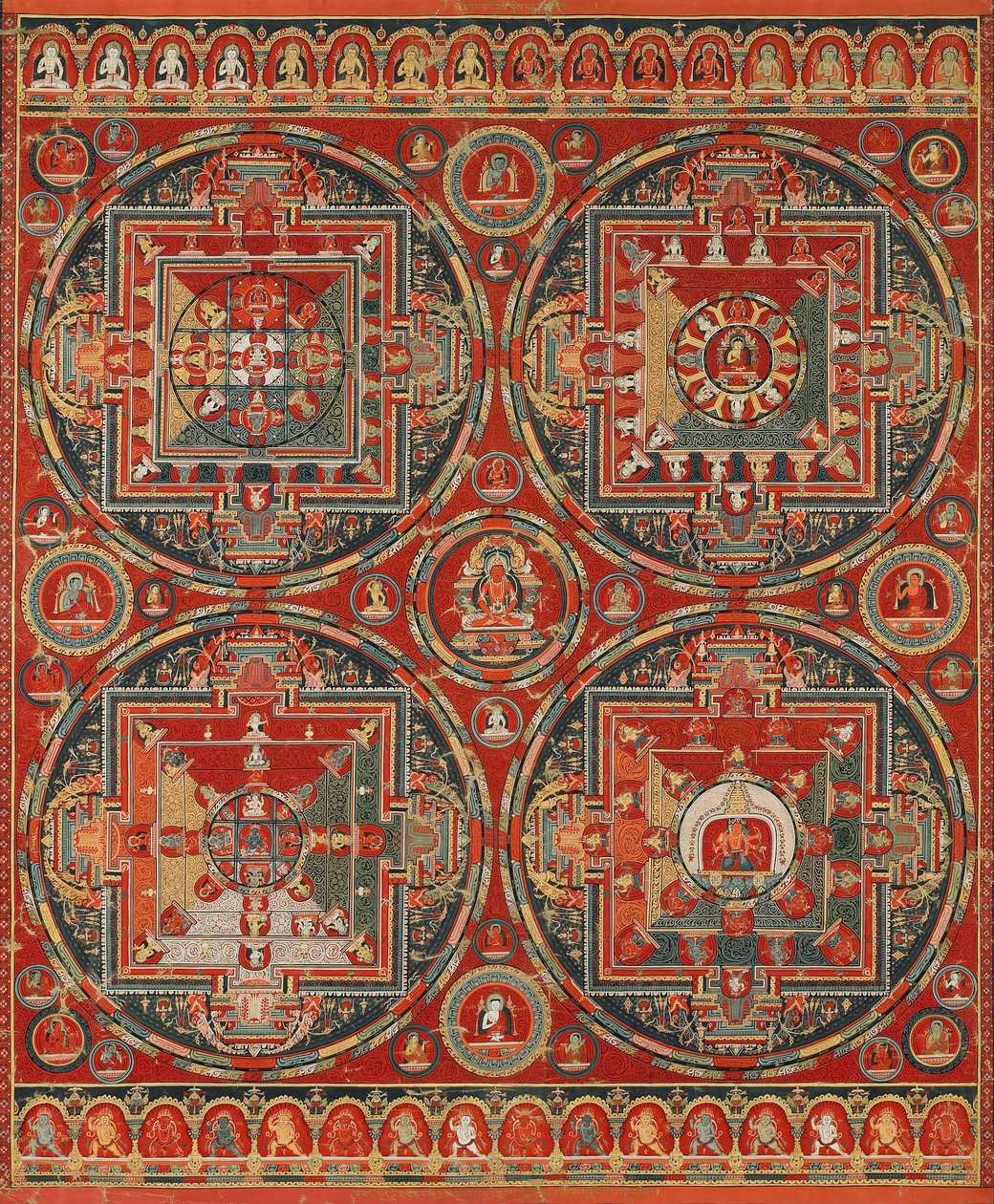 Quatro Mandalas do Ciclo Vajravali de Unbekannt Unbekannt