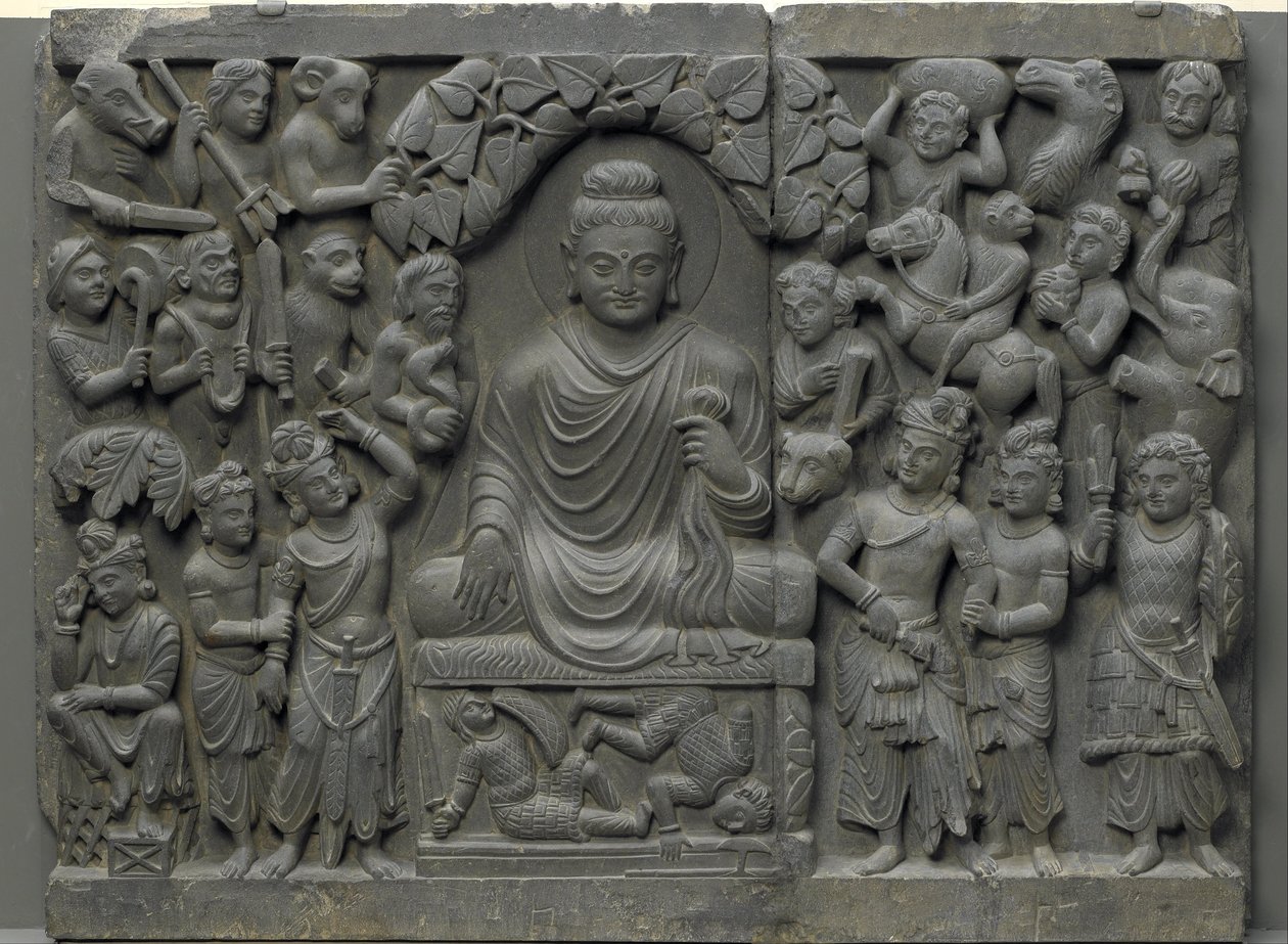 Deusa Bhadrakali Adorada pelos Deuses de uma série Devi tântrica de Unbekannt Unbekannt
