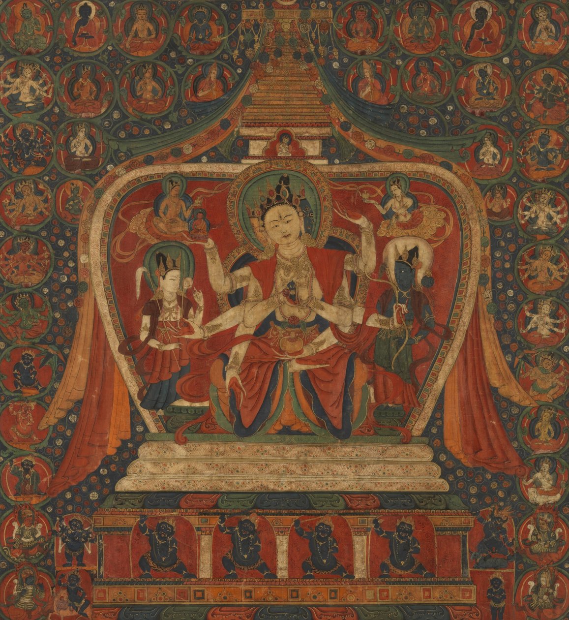 Deusa Ushnishavijaya em Stupa de Unbekannt Unbekannt