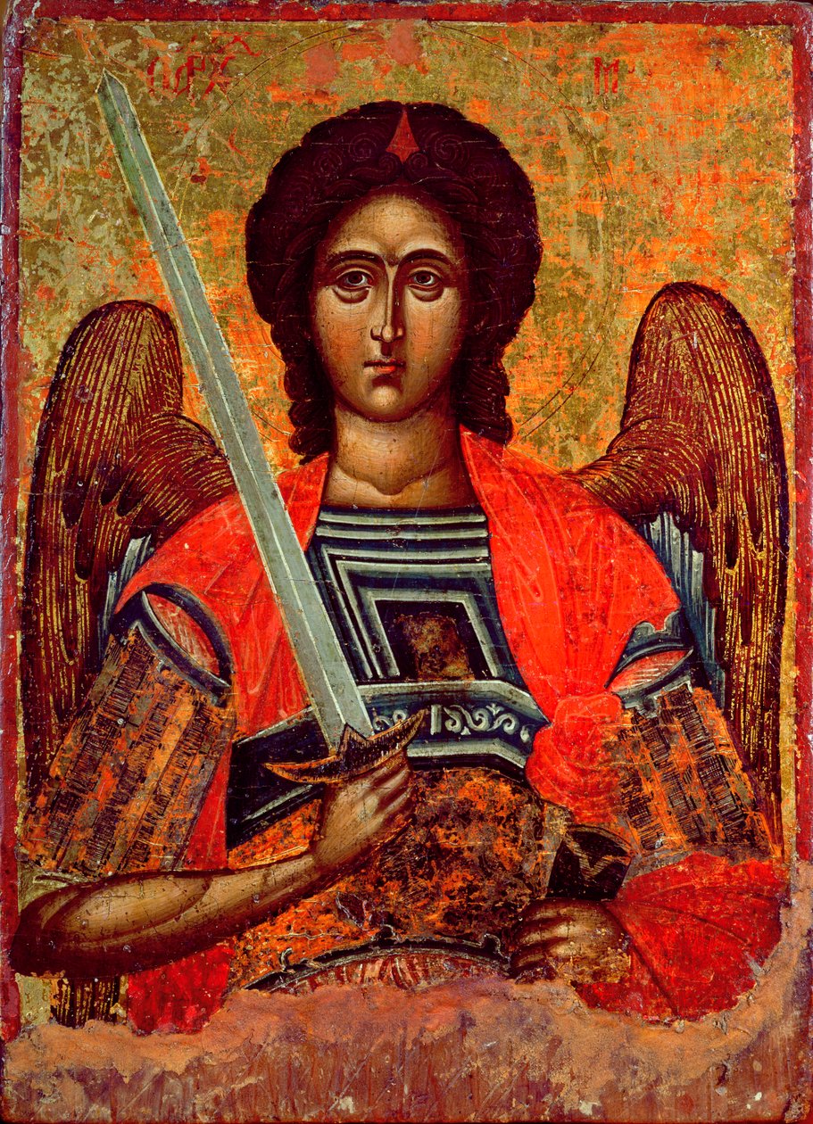 Ícone do Anjo Miguel, Grego, século XVIII de Unbekannt Unbekannt