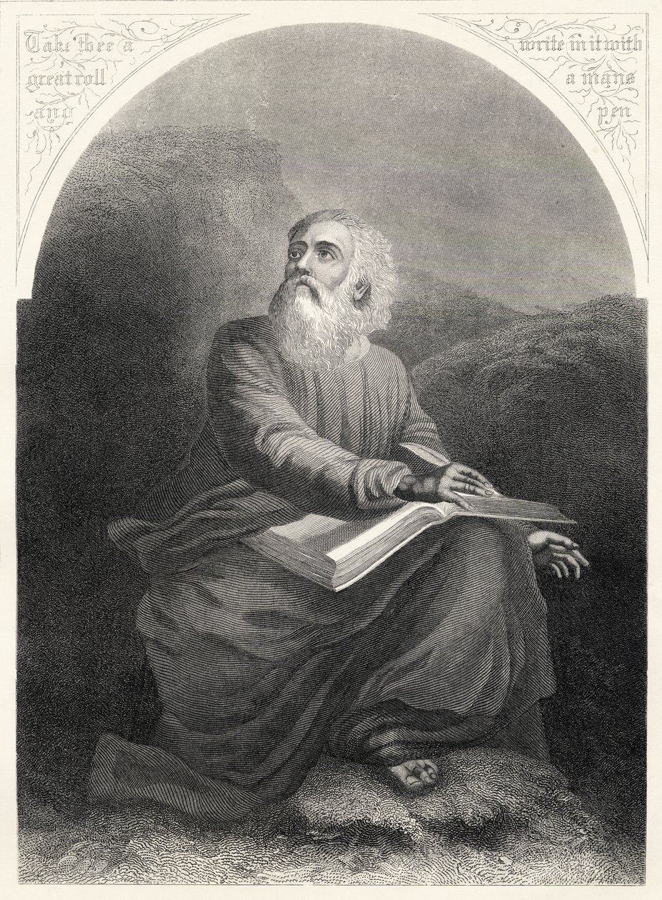 Isaías, gravado por S. Allen, da "Bíblia da Família Ilustrada Nacional", publicado em 1870 de Unbekannt Unbekannt