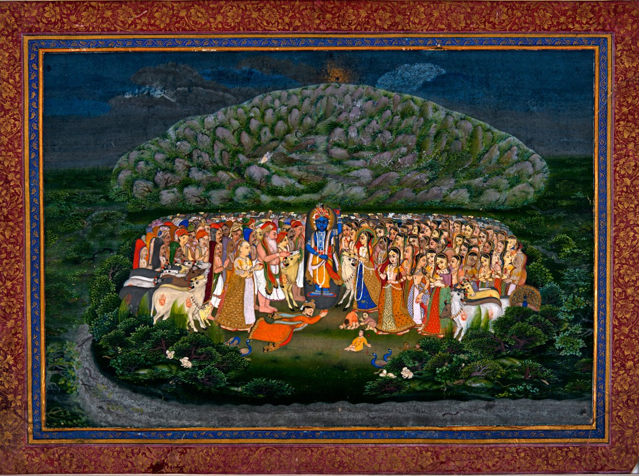 Krishna Lifting Mount Govardhan de Unbekannt Unbekannt