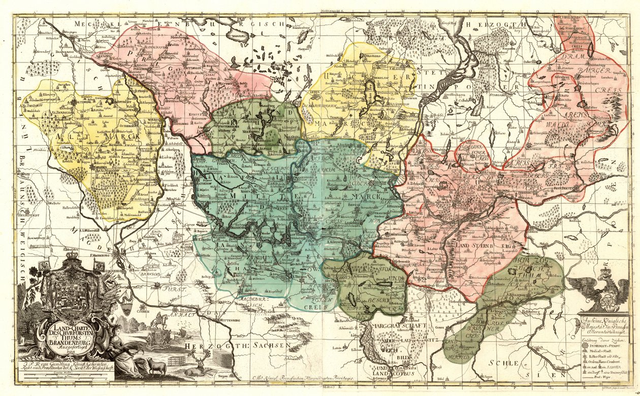 Land-Charte do Eleitorado de Brandemburgo com Königl. Privilégio Prussiano Mais Gracioso de Unbekannt Unbekannt