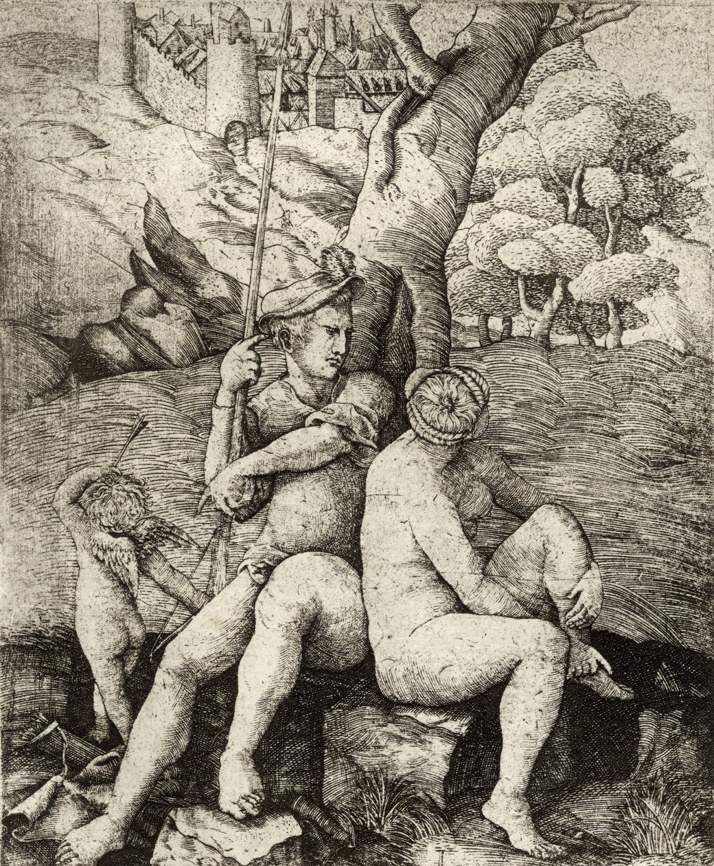 Marte e Vênus, de "Um catálogo de uma coleção de gravuras, gravuras e xilogravuras", de Richard Fisher, publicado em 1879 de Unbekannt Unbekannt