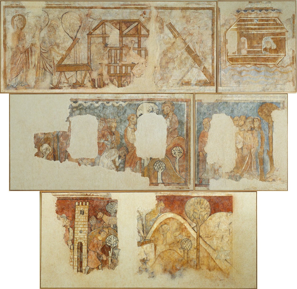 Pinturas murais com cenas do Antigo Testamento de Unbekannt Unbekannt