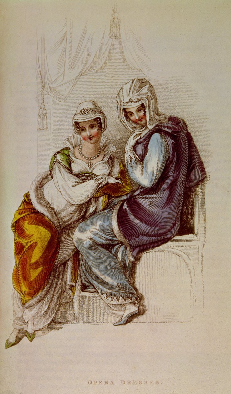 Vestidos de ópera, impressão de Ackermann, 1811 de Unbekannt Unbekannt