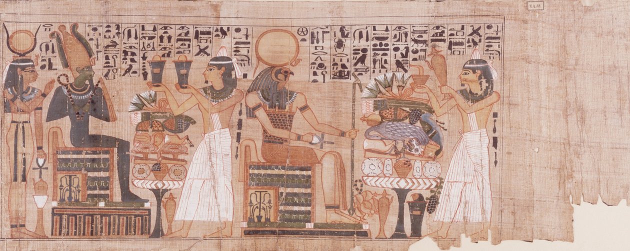 Papiro com sacrifício de pomada de Unbekannt Unbekannt