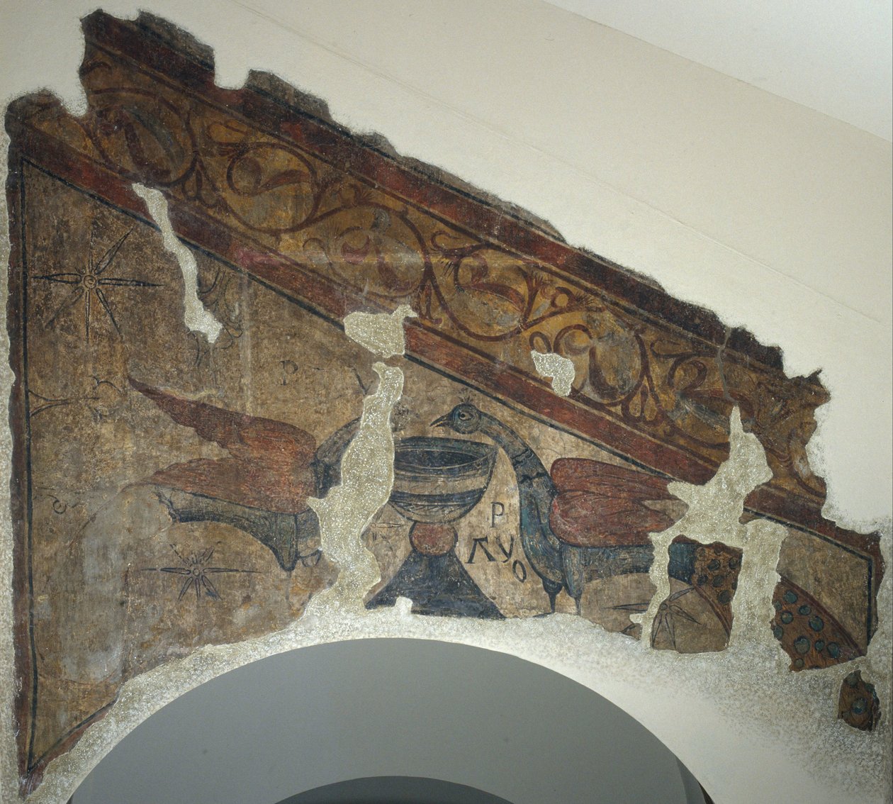 Pavões bebendo de um cálice de Santa Maria de Taüll de Unbekannt Unbekannt