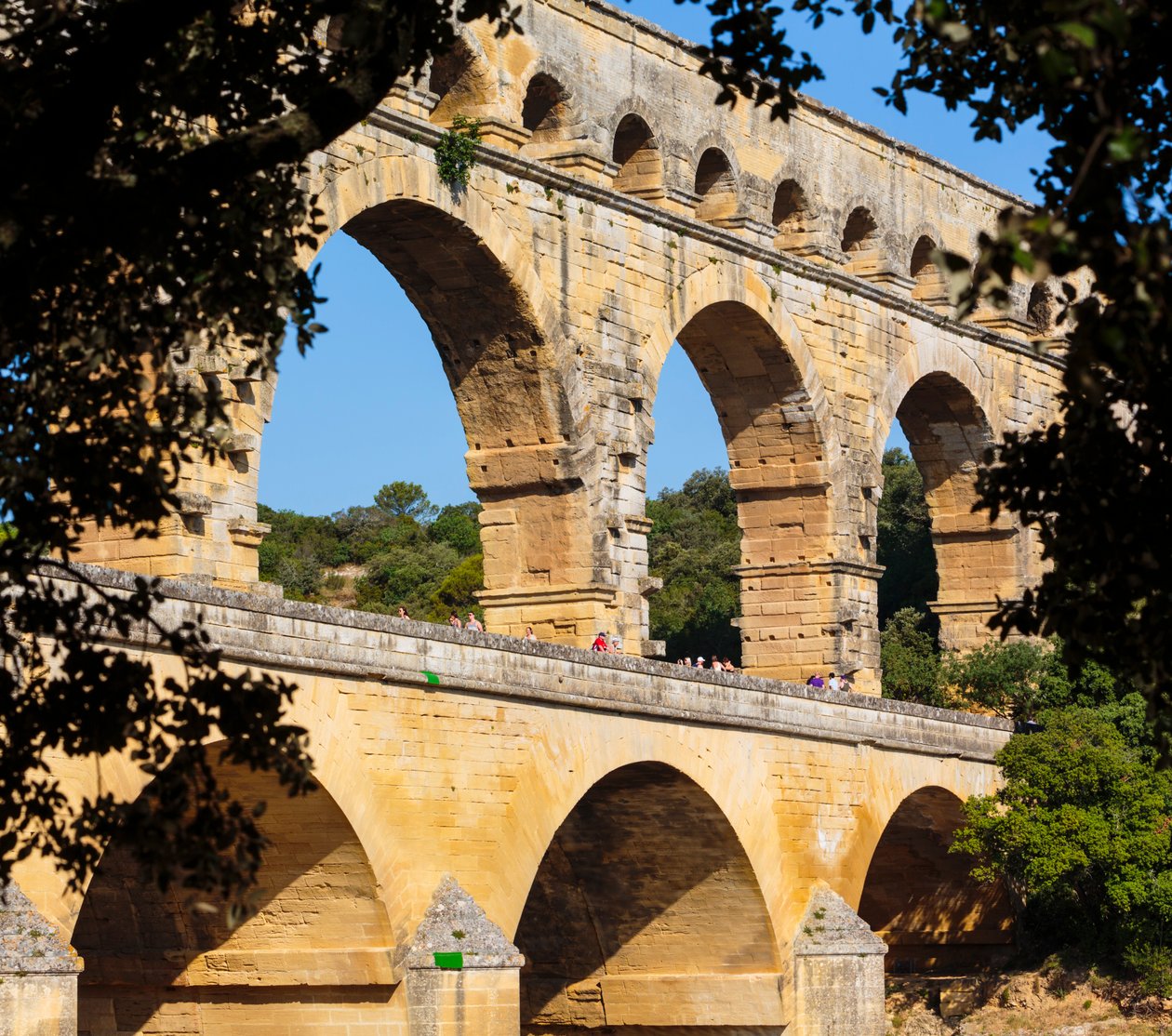 Pont du Gard, aqueduto romano, França. de Unbekannt Unbekannt