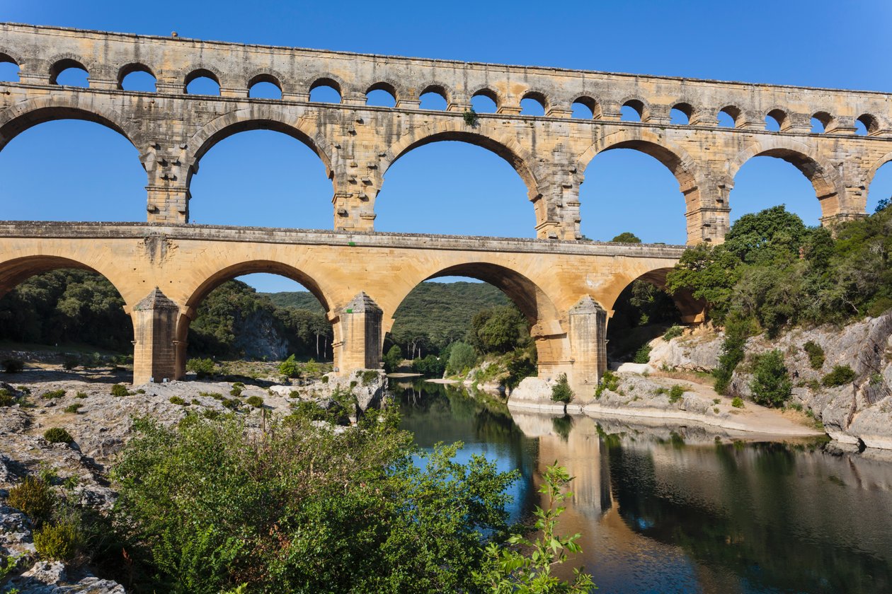 Pont du Gard, aqueduto romano, França. de Unbekannt Unbekannt