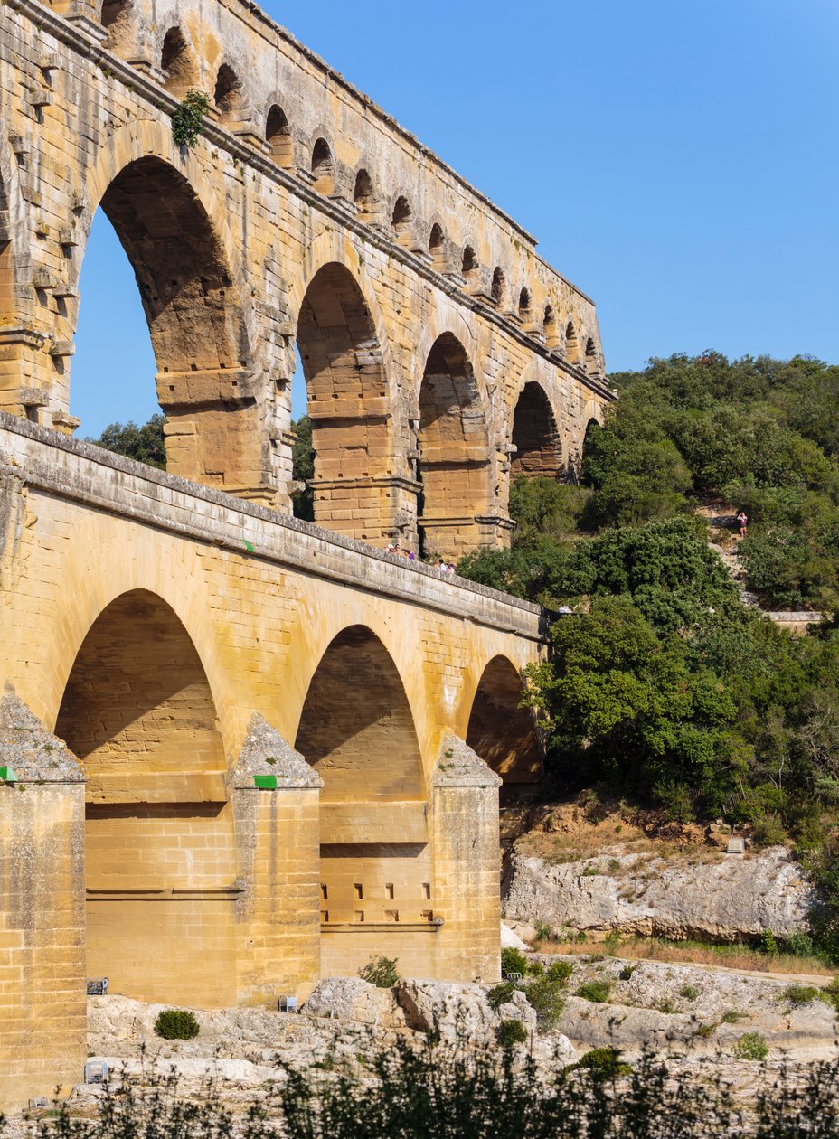 Pont du Gard, aqueduto romano, França. de Unbekannt Unbekannt