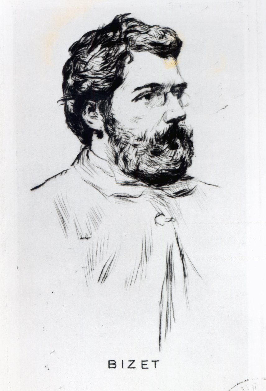 Retrato de Georges Bizet (1838-75) de Unbekannt Unbekannt