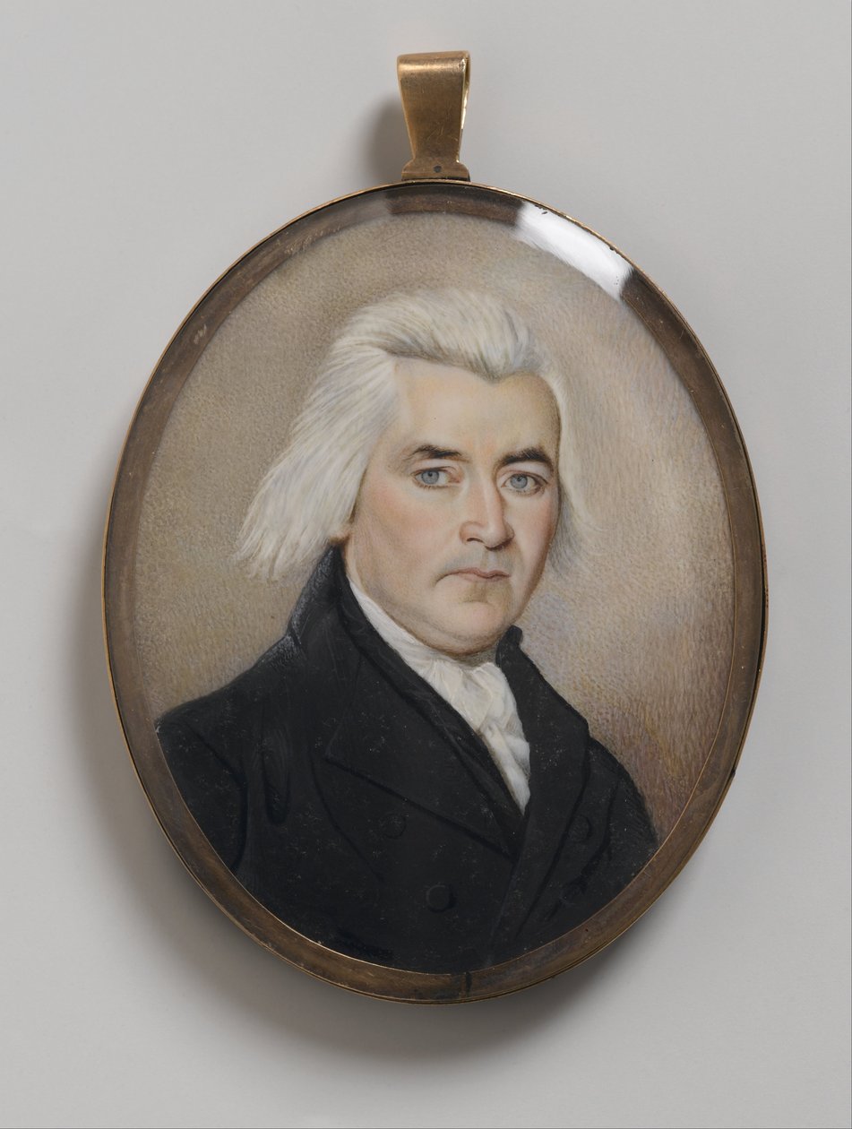 Retrato de um cavalheiro, miniatura de luto de Unbekannt Unbekannt