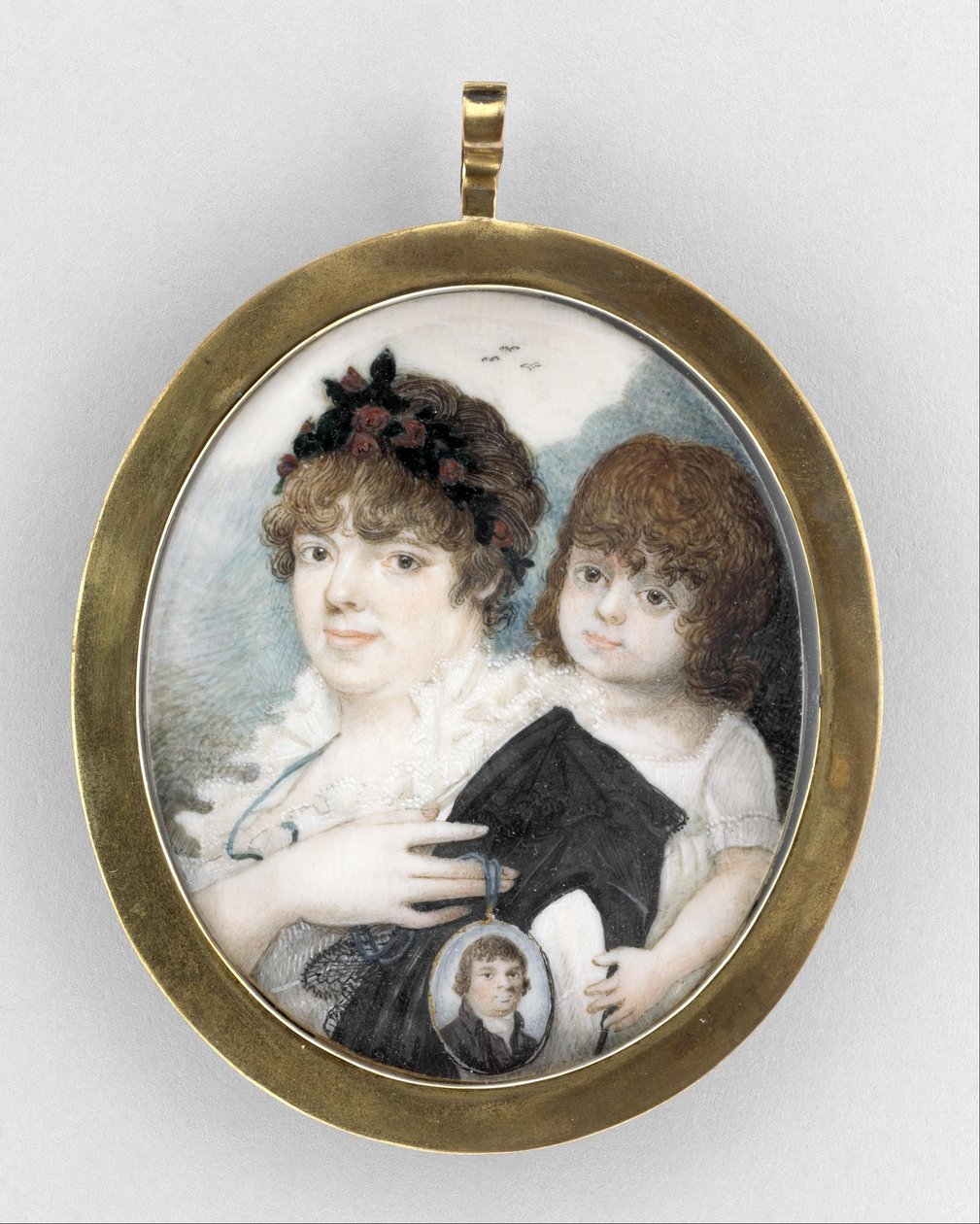 Retrato de mãe e filho de Unbekannt Unbekannt