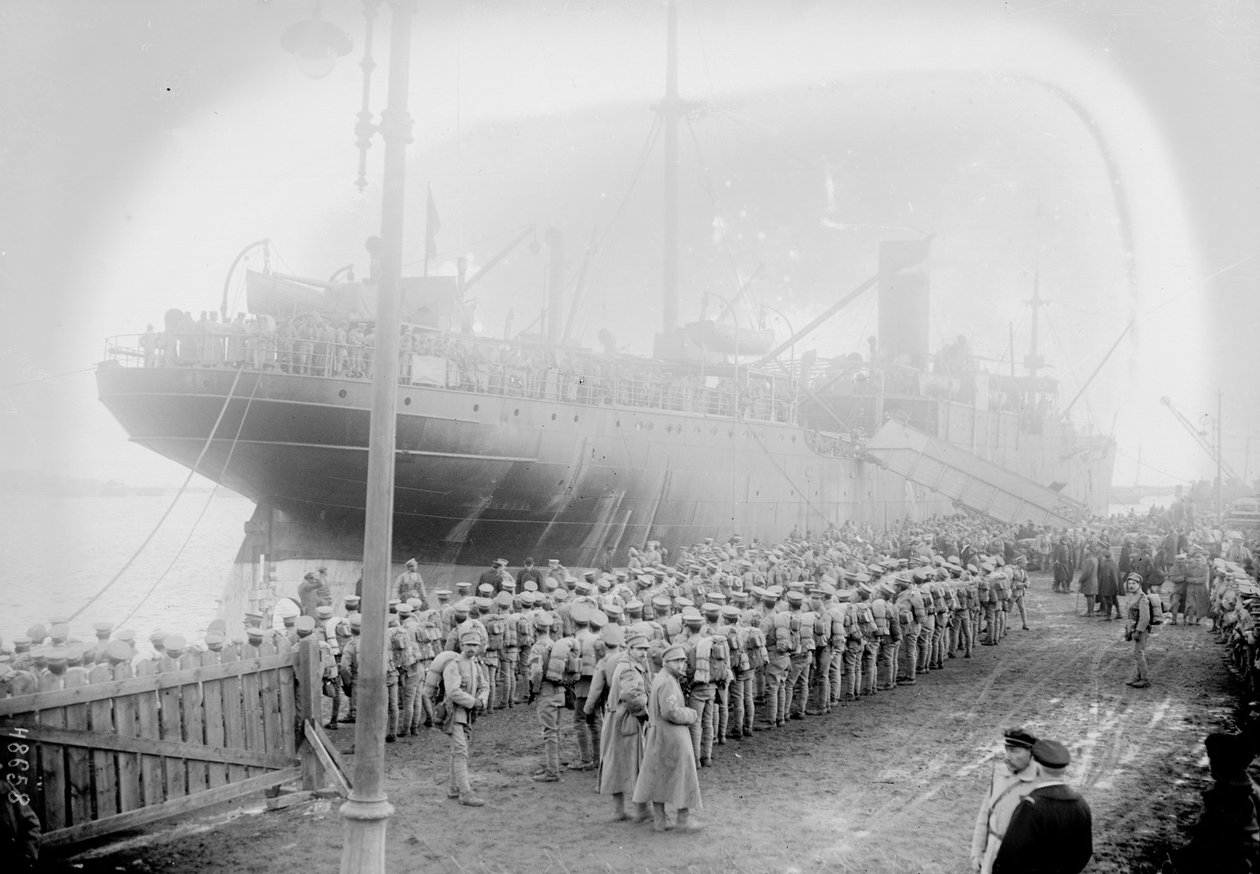 Tropas portuguesas desembarcam, Brest, 1917 de Unbekannt Unbekannt