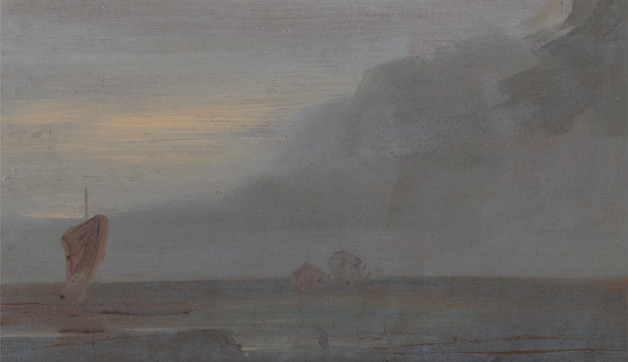 Seapiece com barcos-noite de Unbekannt Unbekannt