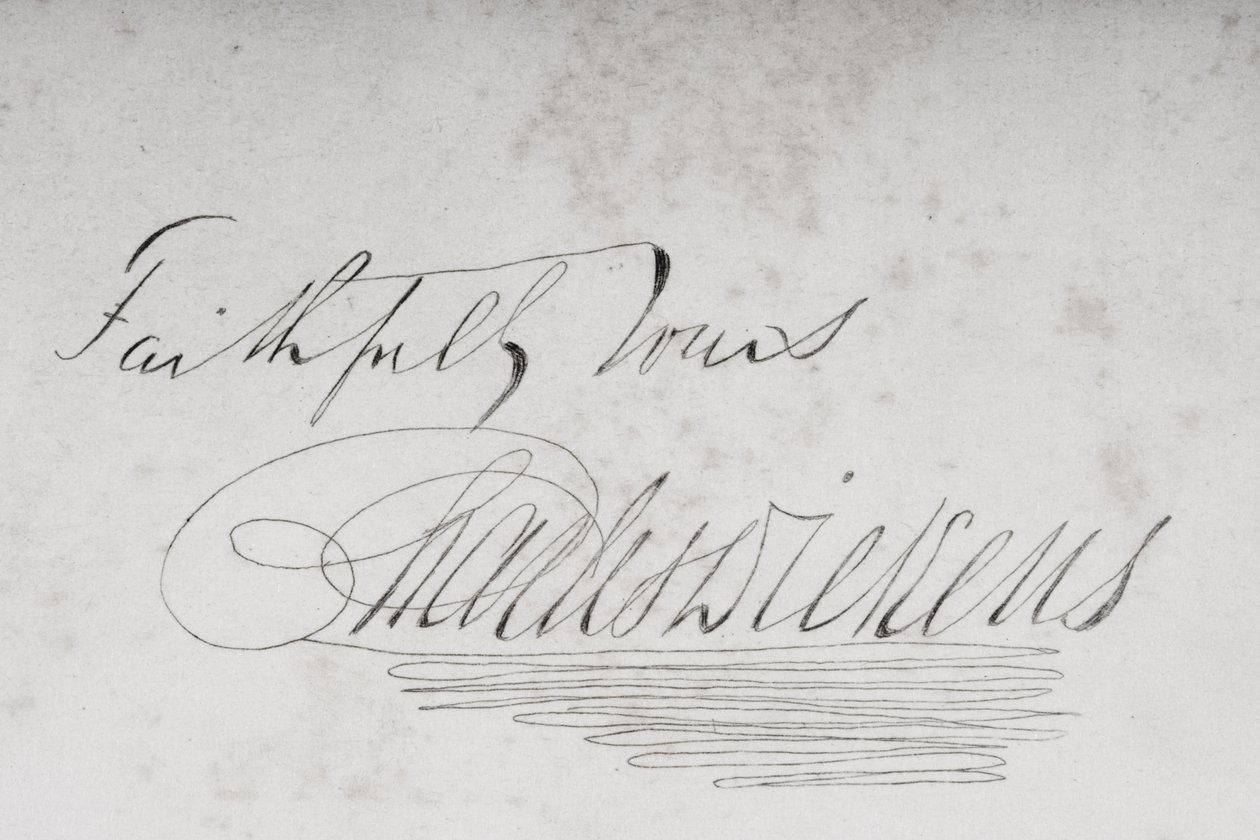 Assinatura de Charles Dickens (1812-1870) 1853 de Unbekannt Unbekannt