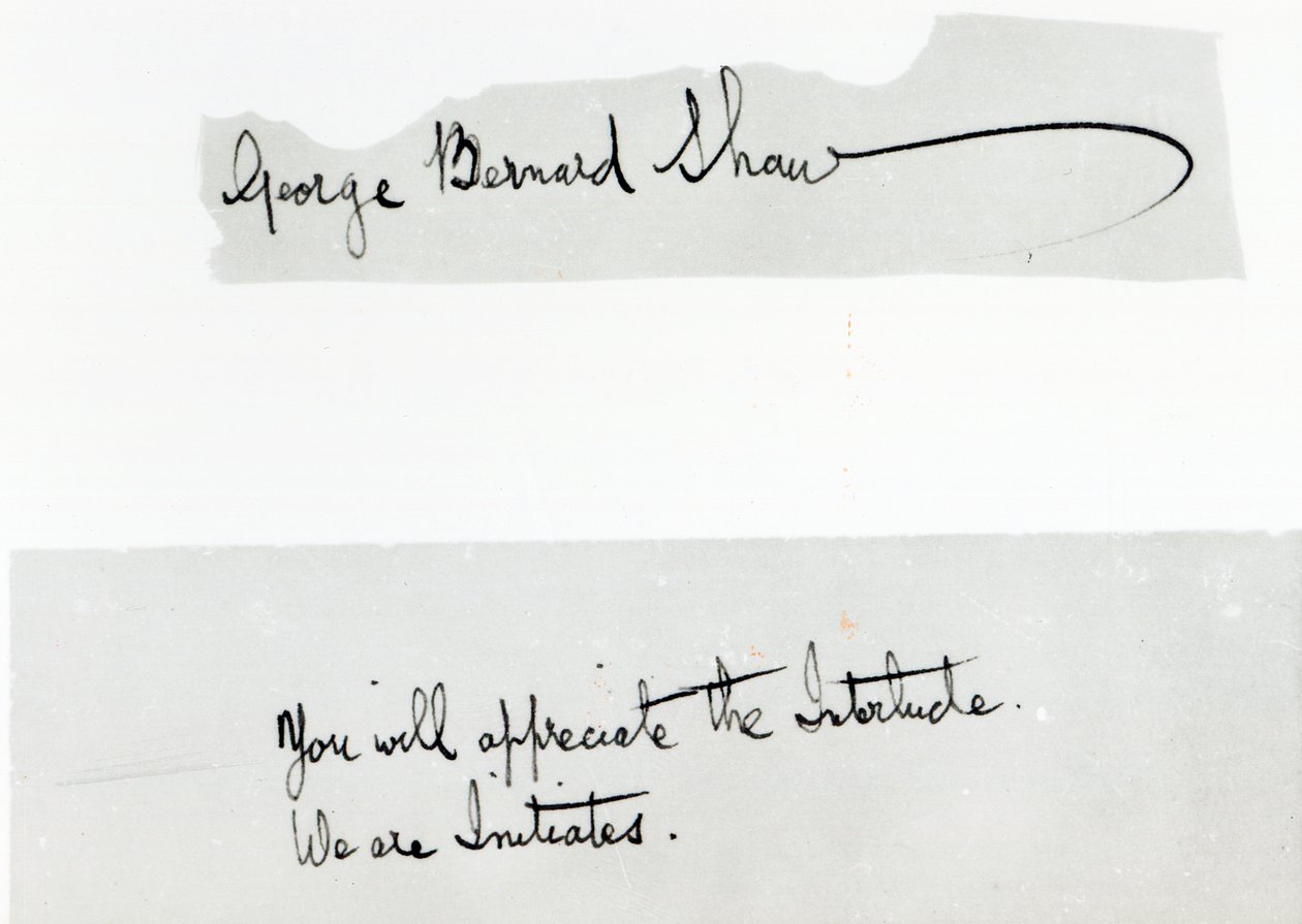 Assinatura de George Bernard Shaw de Unbekannt Unbekannt
