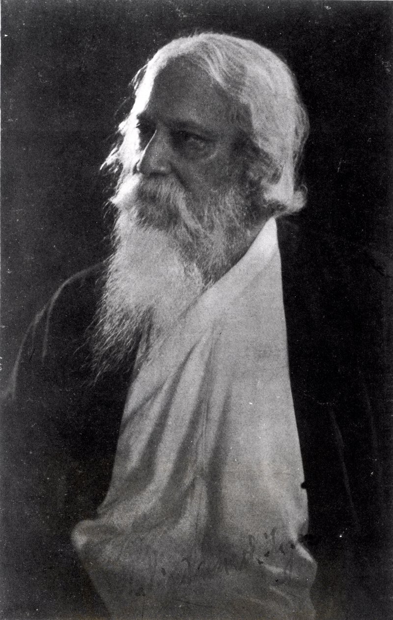 Sir Rabindranath Tagore (1861-1941) (foto do bundw) de Unbekannt Unbekannt