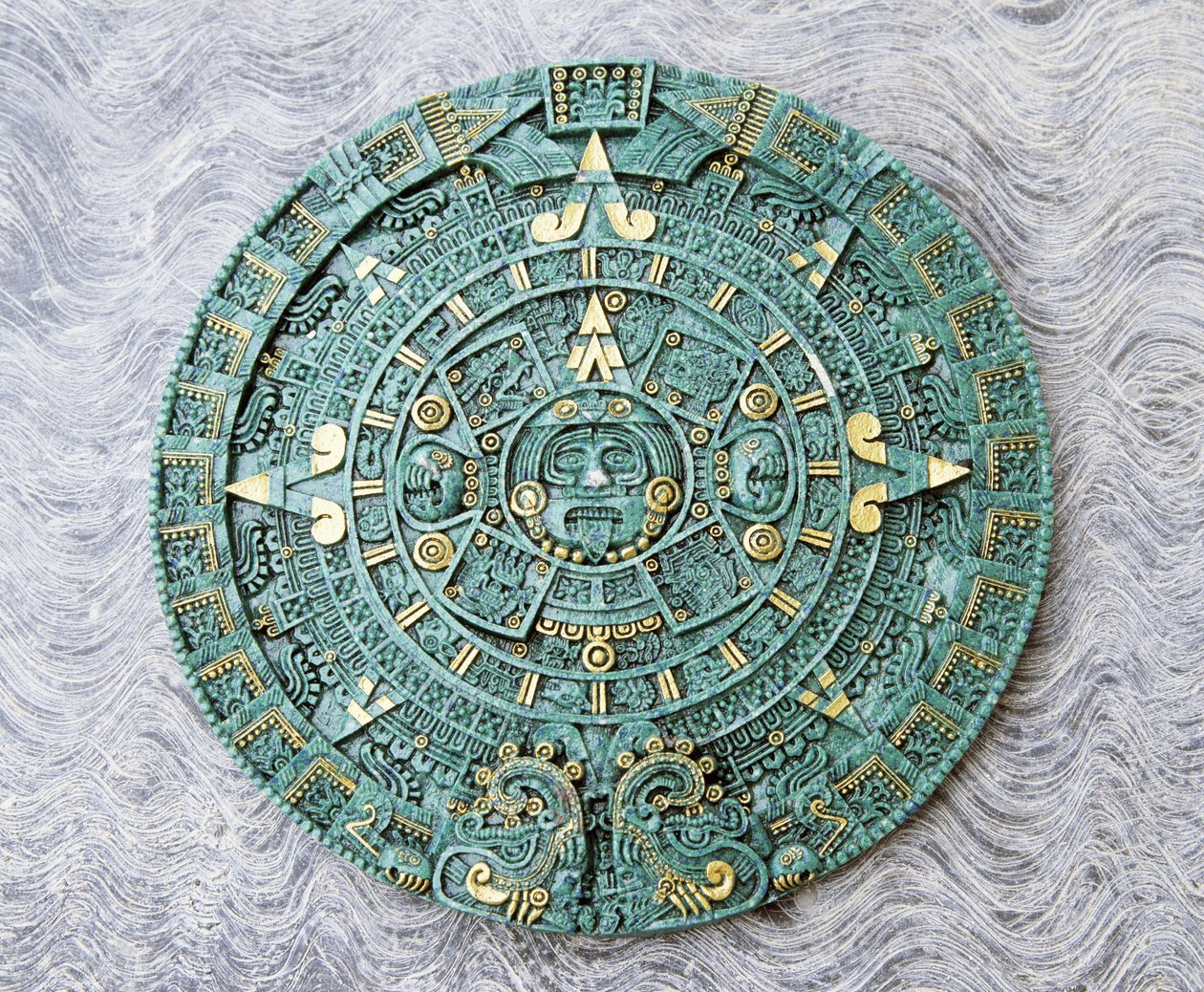 Cópia da lembrança da pedra grande do calendário, asteca, século XVI de Unbekannt Unbekannt
