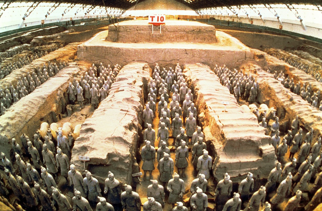 Exército de terracota, Dinastia Qin, 210 aC (detalhe) de Unbekannt Unbekannt