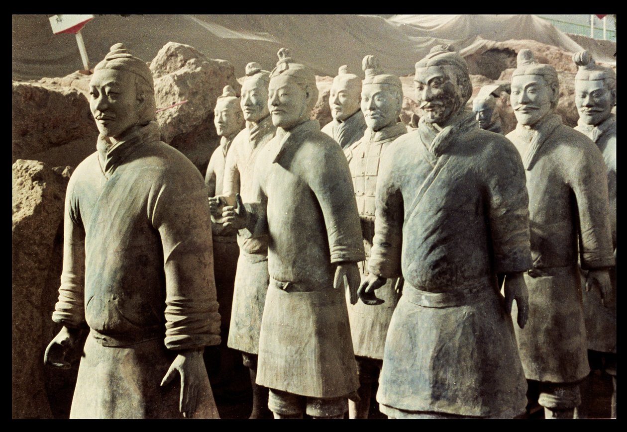 Exército de Terracota, Dinastia Qin, 210 aC; guerreiros (detalhe) de Unbekannt Unbekannt