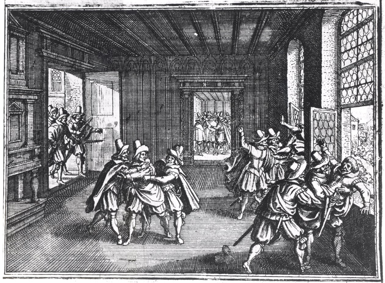 A Defenestração de Praga em 1618 de Unbekannt Unbekannt