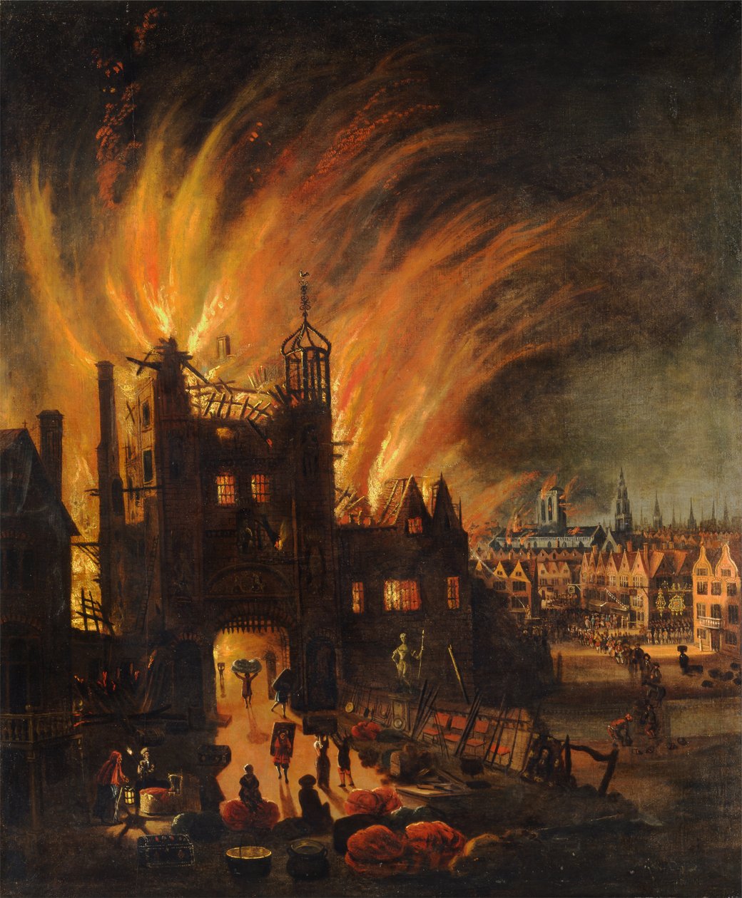 O Grande Incêndio de Londres, com Ludgate e o Velho St. Pauls de Unbekannt Unbekannt