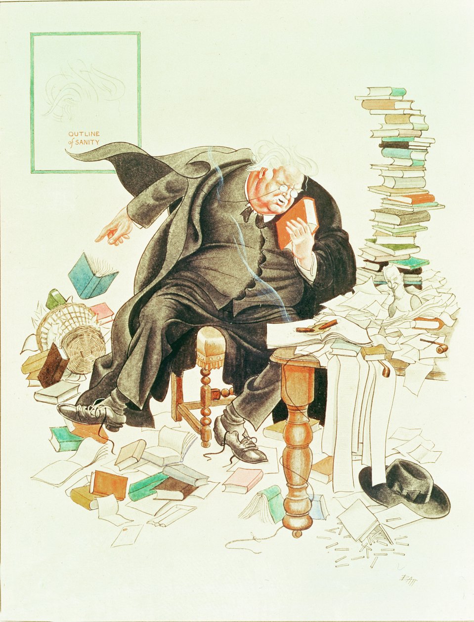 "O Esboço da Sanidade" Desenho Satírico de GK Chesterton de Unbekannt Unbekannt