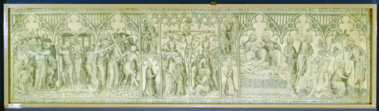 O Parement de Narbonne, c.1375 (grisaille em seda) de Unbekannt Unbekannt