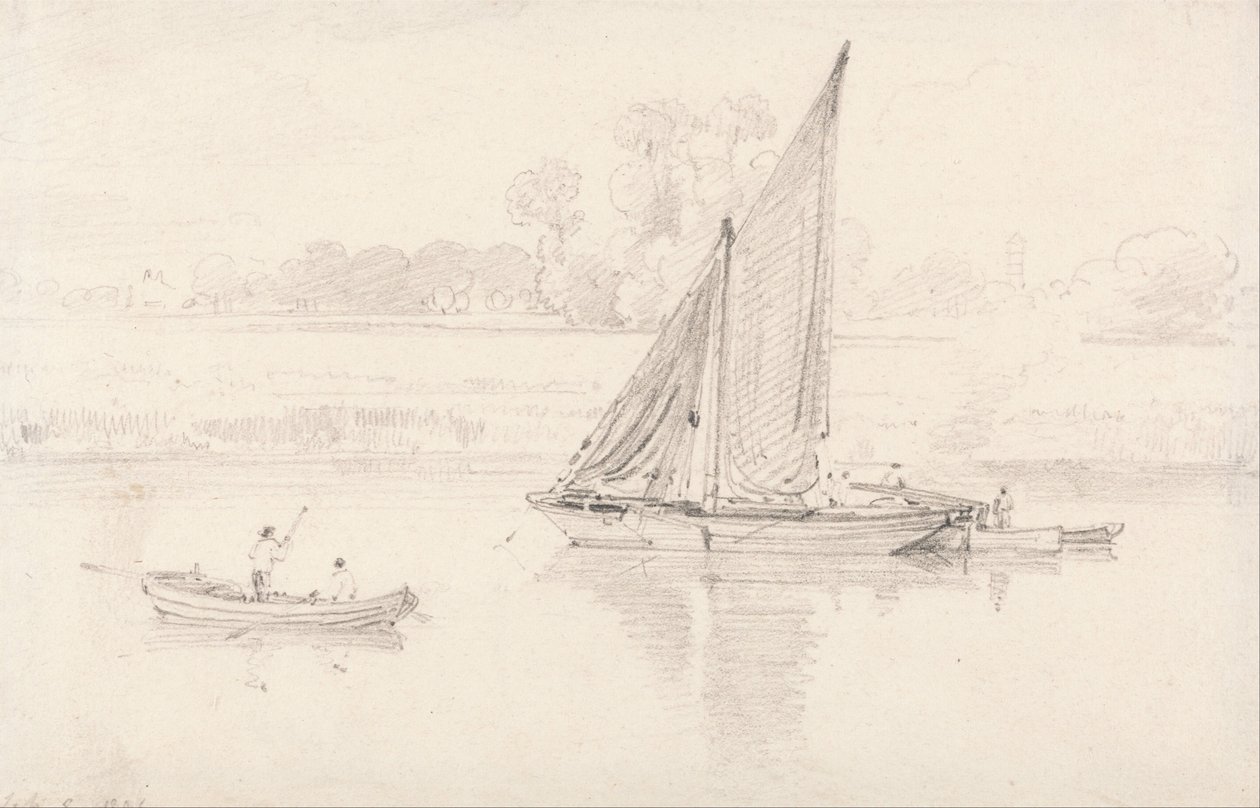 O Tâmisa em Kew, 9 de fevereiro de 1806 de Unbekannt Unbekannt
