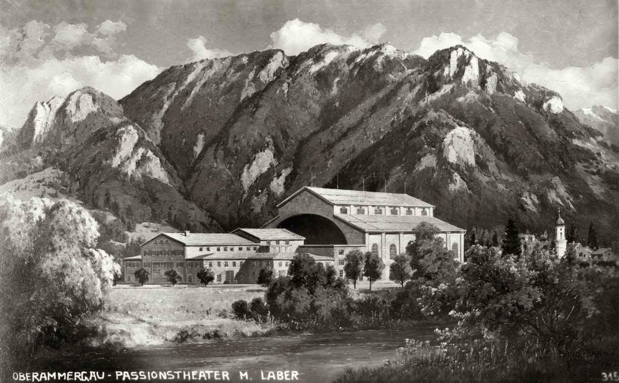 O teatro em Oberammergau, 1930 de Unbekannt Unbekannt
