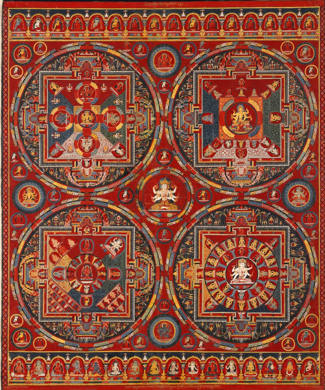 Tibetano, Tibet Central, Tsang (Monastério Ngor), ordem Sakya - Quatro Mandalas da Série Vajravali de Unbekannt Unbekannt