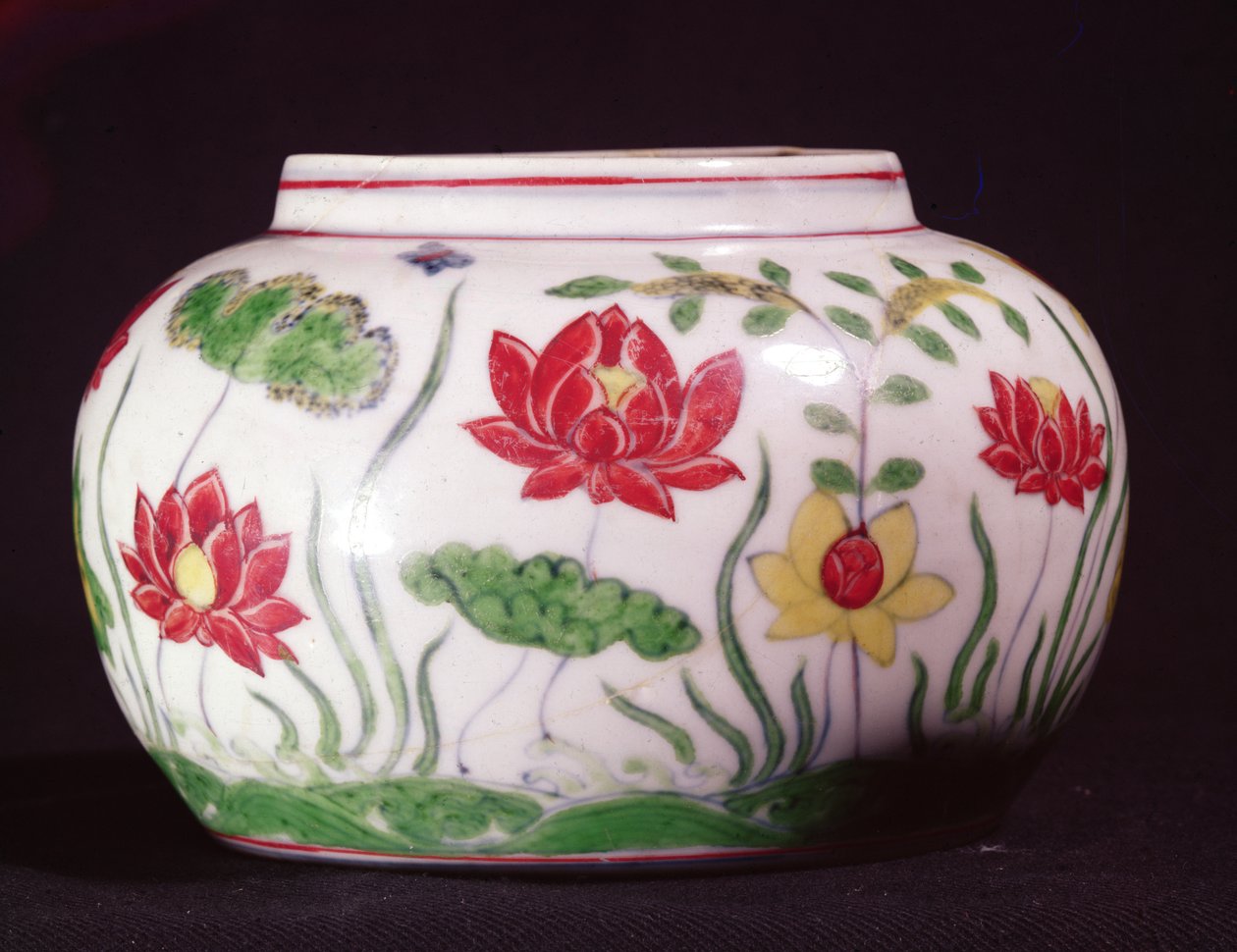 Tou tsai decorado em cores esmaltadas, período Cheng-Hua 1465-87 de Unbekannt Unbekannt