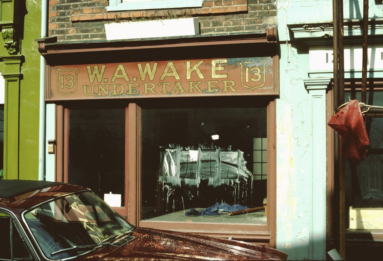 Loja dos Undertakers, Londres, 1977 de Unbekannt Unbekannt