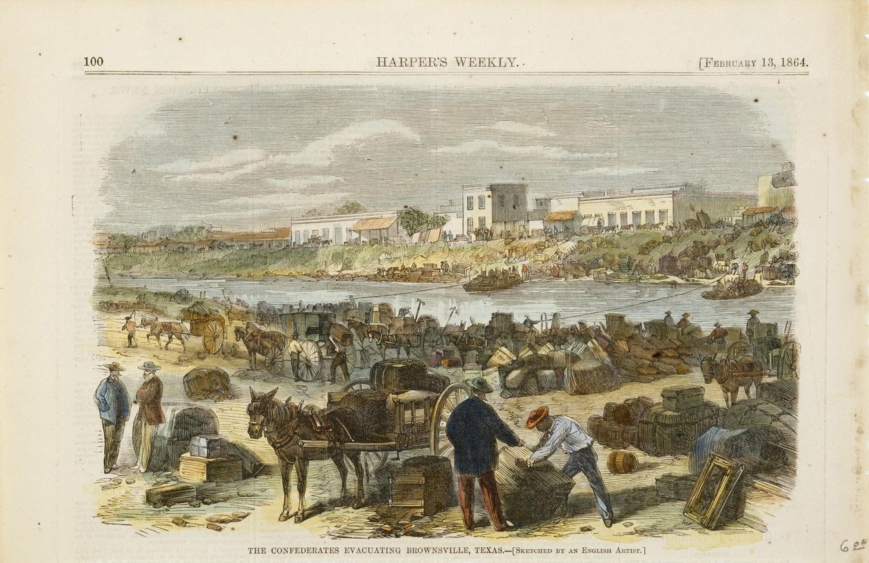 Americano desconhecido - os confederados que evacuam Brownsville, Texas de Unbekannt Unbekannt
