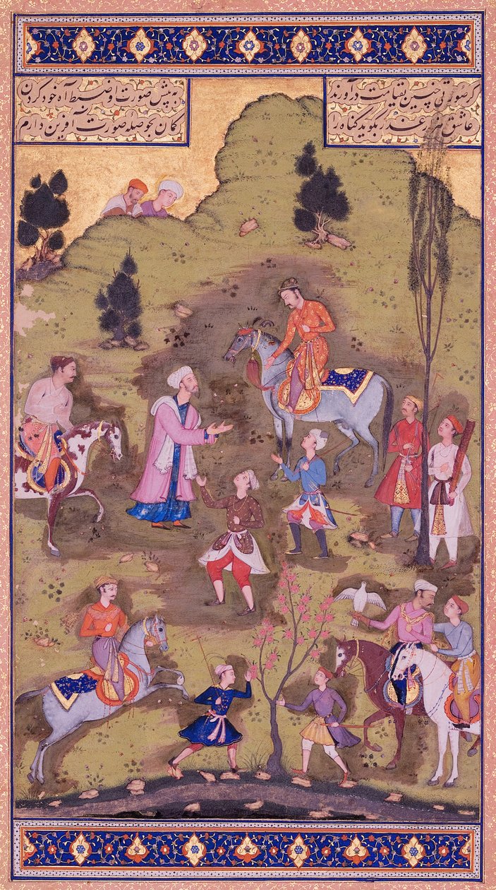 Desconhecido, Irã, século 16 ou 17 - Página iluminada do álbum Jahangir de Unbekannt Unbekannt