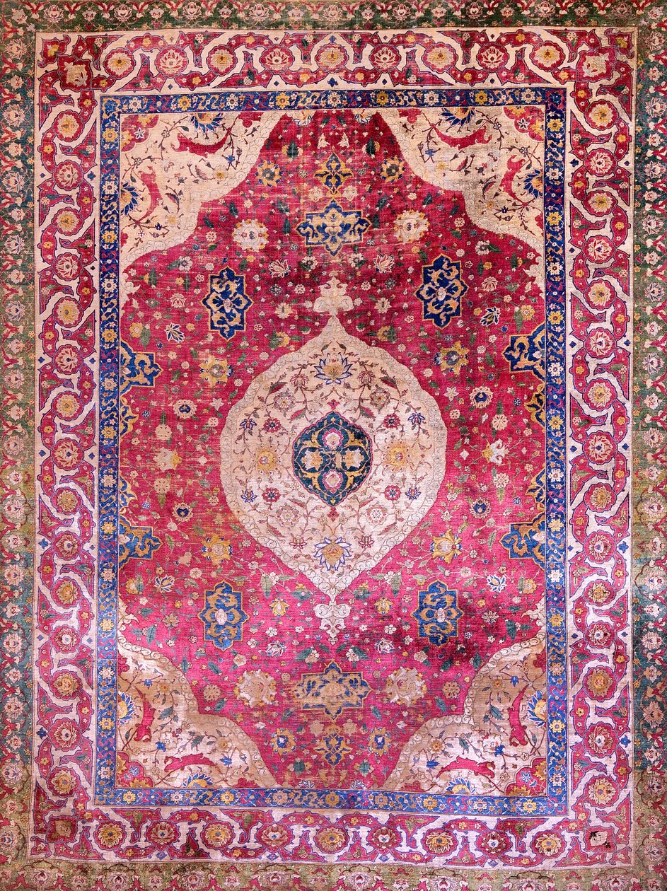 Desconhecido, Irã, meados do século XVI - The Rothschild Small Silk Medallion Carpet de Unbekannt Unbekannt