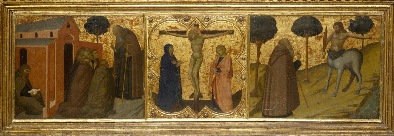 Italiano Desconhecido - Santo Antônio Abade Pregador; Cristo na cruz com a Virgem e São João; Santo Antônio ... de Unbekannt Unbekannt