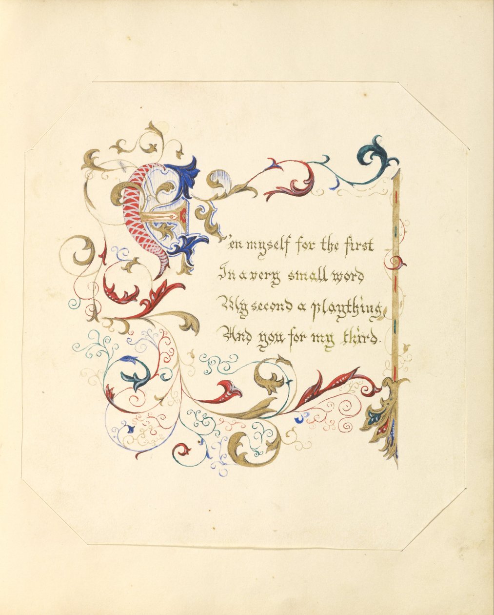 Criador desconhecido, britânico - (Poema do manuscrito iluminado) de Unbekannt Unbekannt