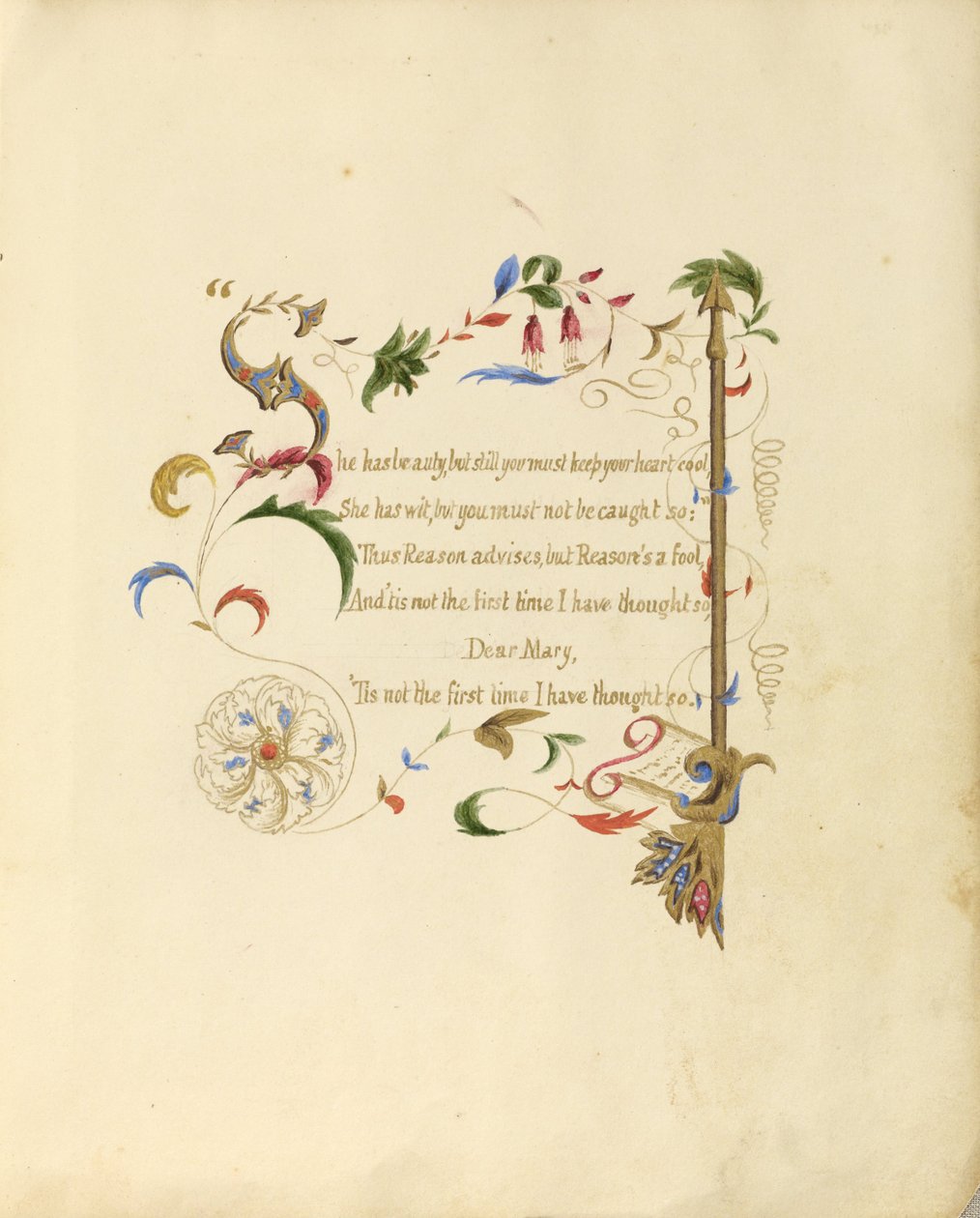 Criador desconhecido, britânico - (Illuminated manuscript of a poem) de Unbekannt Unbekannt