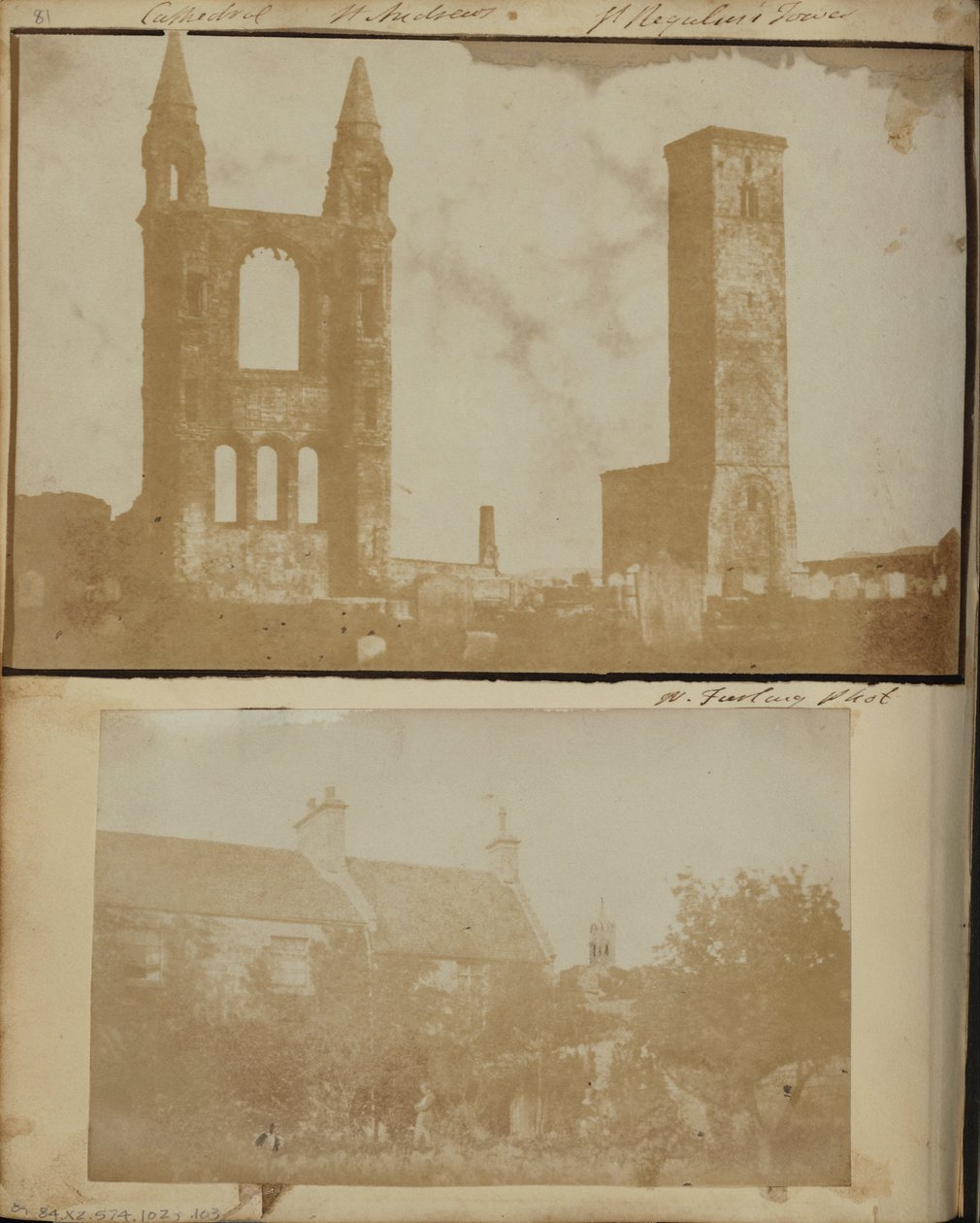 Criador desconhecido, britânico - Sir David Brewsters Garden com a Torre Oeste da Catedral ao fundo. de Unbekannt Unbekannt