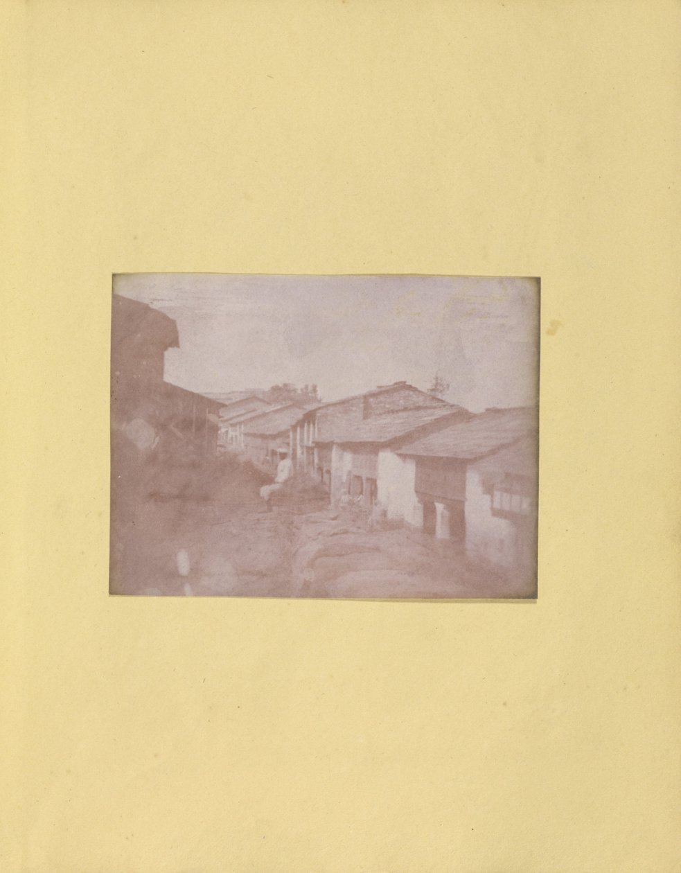 Criador desconhecido, britânico, ativo na Índia por volta de 1843 - (Village Street, provavelmente em Uttar Pradesh, norte da Índia) de Unbekannt Unbekannt