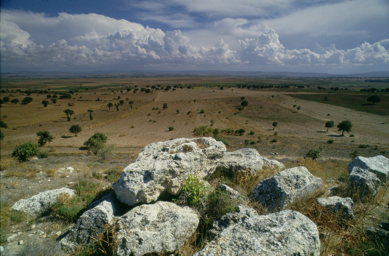 Vista de Tróia da paisagem circundante de Unbekannt Unbekannt