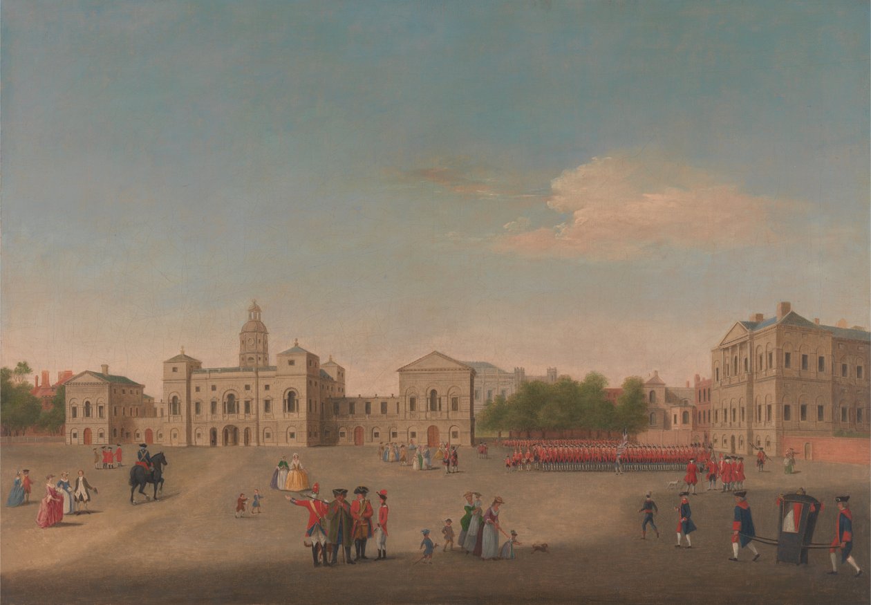 Vista, de, guarda cavalo, e, whitehall de Unbekannt Unbekannt