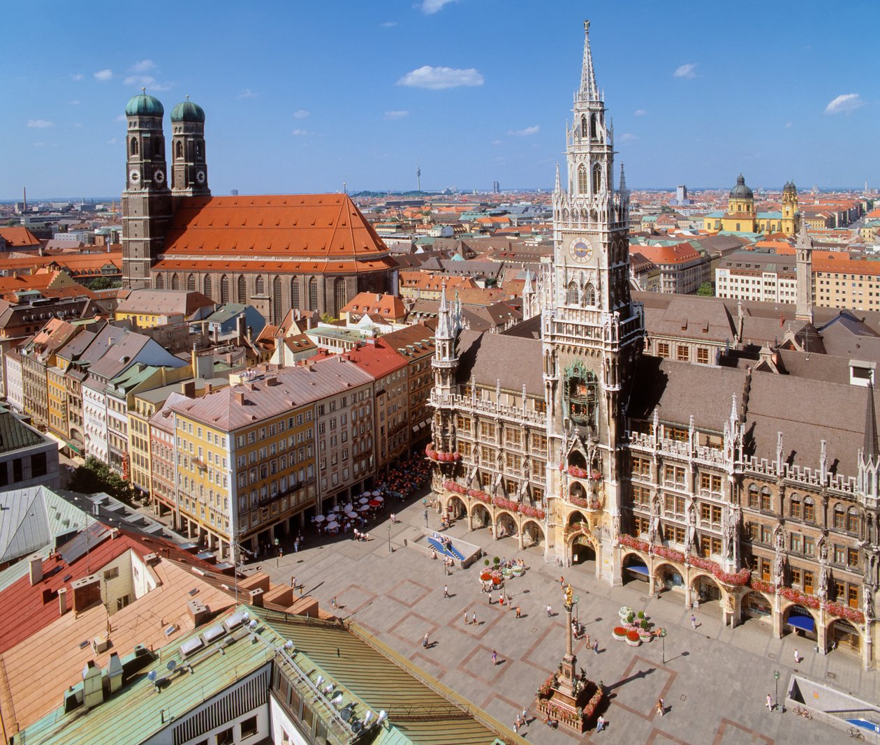 Vista da Marienplatz de Unbekannt Unbekannt